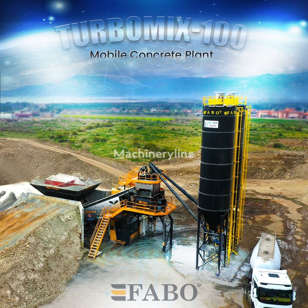 new FABO TURBOMIX-100 محطة الخرسانة المتنقلة الحديثة concrete plant