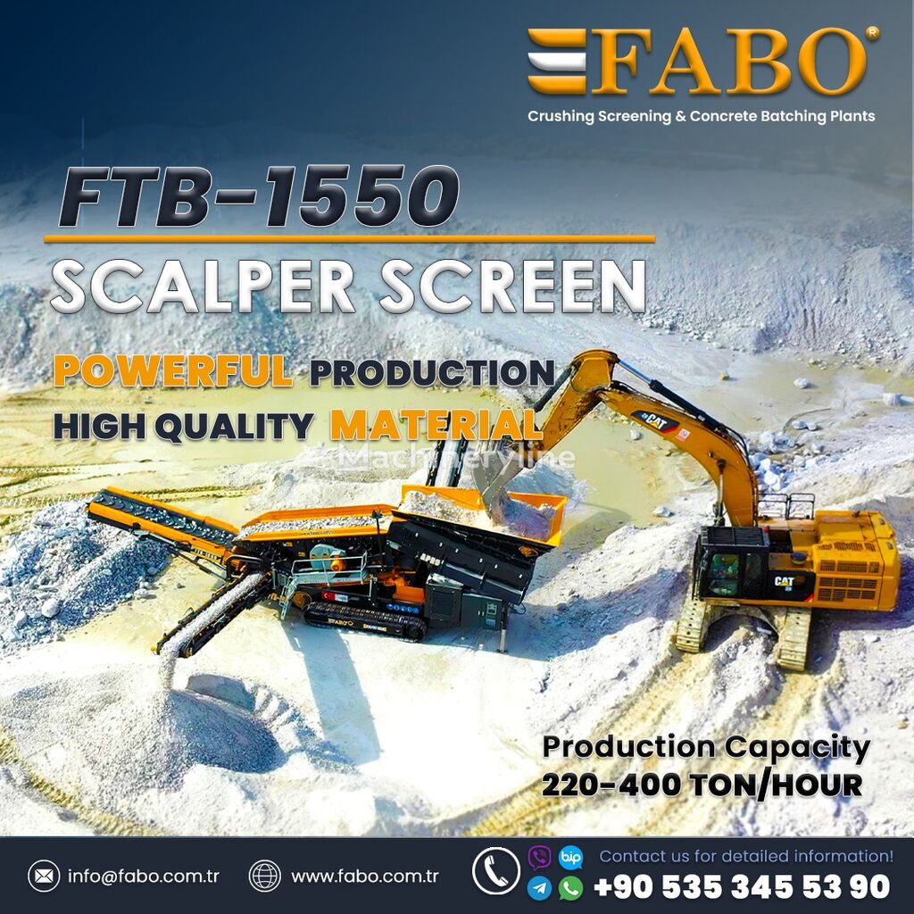 new FABO  FTB-1550 CRIBLE SCALPEUR MOBILE  crushing plant